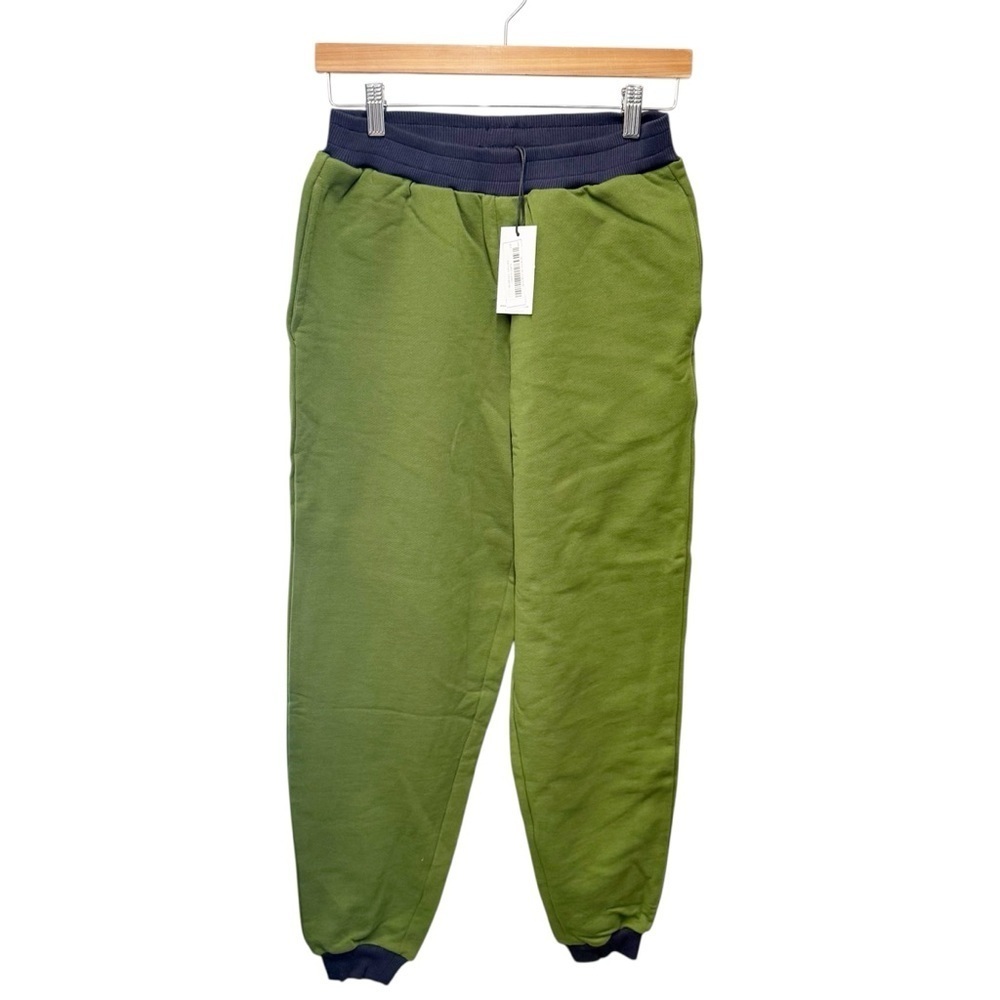 NWT WeWoreWhat Woman's Slim Leg Green Blue Joggers, Size Medium - Picture 2 of 9
